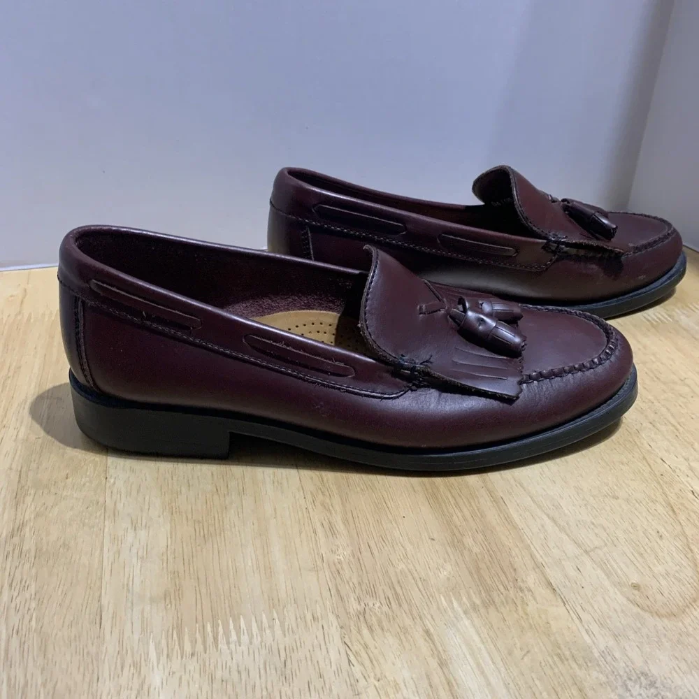 Vintage Men'sG.H Bass & Co Weejuns Sz‎ 9.5M Burgundy Marietta II Dress Shoes.